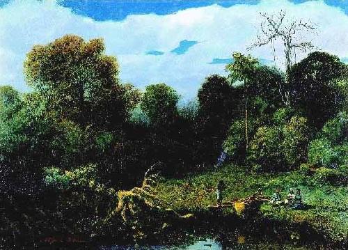 William-Adolphe Bouguereau River landscape oil painting image